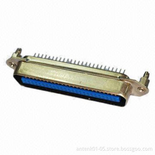 Concentric Connector PCB Straight Male Type, Made of Steel Hood Material